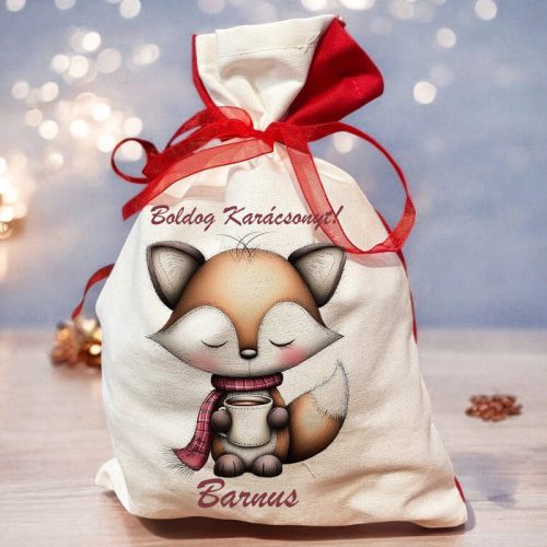 Mikulás zsák saját névvel - róka