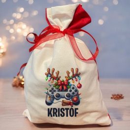 Mikulás zsák saját névvel -  Gamer