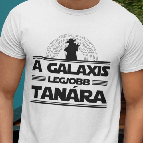 A Galaxis legjobb tanára - vicces feliratos egyedi férfi póló
