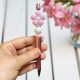 Egyedi mintás szilikon gyönygös toll - virággal