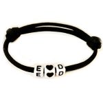 egyedi kézzel készített termék monogramos betűs neves karkötő 