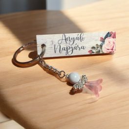 Anyák napi angyalkás kulcstartó