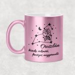 Csillagképes horoszkóp bögre - OROSZLÁN - csillámos bögre 