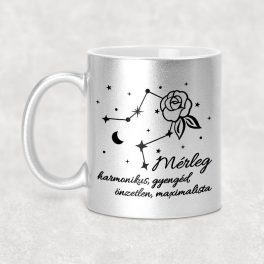   Csillagképes horoszkóp bögre - MÉRLEG - csillámos bögre 