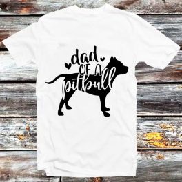 Dad of a Pitbull feliratos egyedi mintás férfi póló